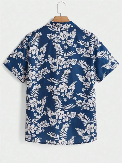 Classic Button-Up Shirt with Floral Print - Image 10