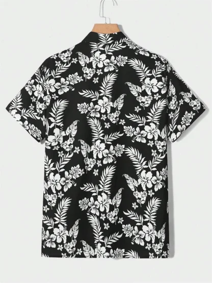 Classic Button-Up Shirt with Floral Print - Image 8