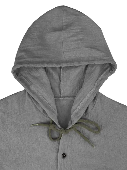 Lightweight Shirt with Hooded Drawstring - Image 10