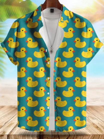 Summer Buttoned Shirt with Duck Print - Image 2