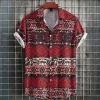 Buttoned Men's Shirt with Tribal Pattern - Image 15
