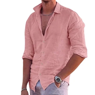 Long Sleeve Shirt with Turn Down Collar
