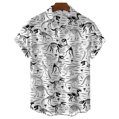 Button Up Shirt with Dinosaur Print - Image 6