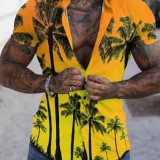 Vibrant Shirts with Silhouette Print