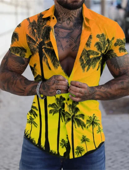 Vibrant Shirts with Silhouette Print