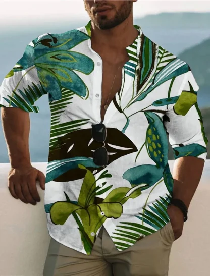 Summer Shirt with Coconut Tree Print - Image 4