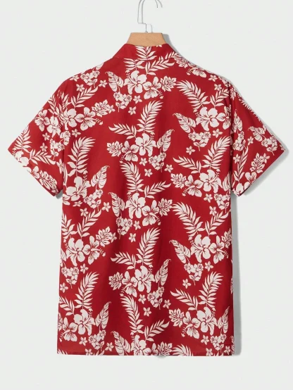 Classic Button-Up Shirt with Floral Print - Image 2