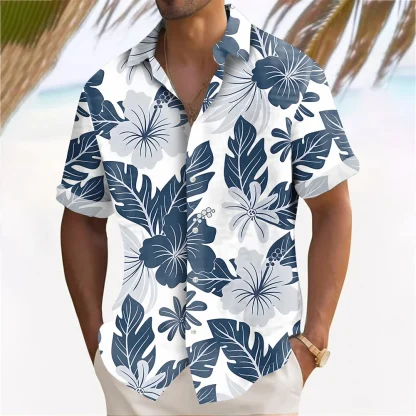 Tropical Print Button Up Shirts - Image 2
