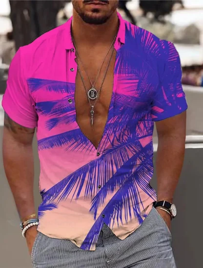 Summer Shirt with Coconut Tree Print - Image 5