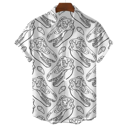 Button Up Shirt with Dinosaur Print - Image 5