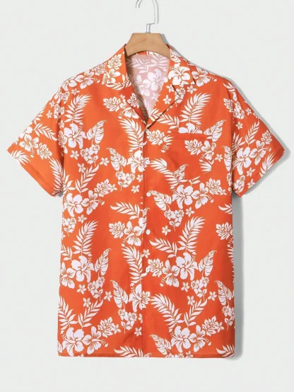 Classic Button-Up Shirt with Floral Print - Image 4