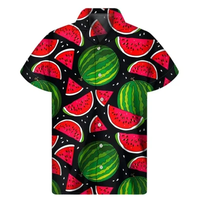 Short Sleeve Shirt with Watermelon Print - Image 2